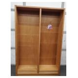 8-Shelf Oak Wood Shelving Unit