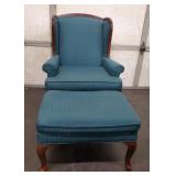 Rowe Felted Fabric Chair & Ottoman