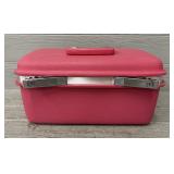 1970s Hot Pink Samsonite Saturn Makeup Travel Case