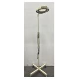 Vintage Magnifying Floor Lamp on Wheels