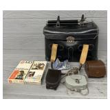 Assortment of Vintage Camera Accessories & Bag
