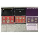 (3) 1977, 1981, & 1989 US Proof Sets