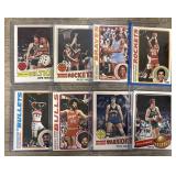 (8) Vintage Topps 1970s Basketball Star Cards