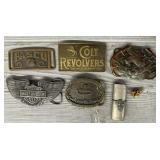 (5) Assorted Belt Buckles & Extras