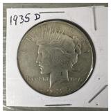 1935-D Peace Silver Dollar