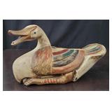 Large Wood Carved Mallard Duck