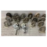 (16) 4' Heavy Duty Steel Swivel Metal Casters