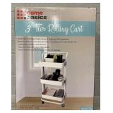 Home Basics 3-Tier Rolling Cart