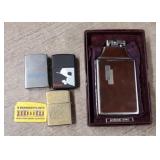 Vintage Ronson King + (3) Zippo Lighters