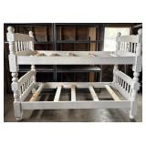 White Wood Twin Size Bunk Bed