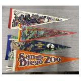 (4) Vintage San Diego Zoo Flags