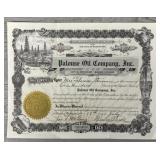 Palouse Oil Company Inc Stock Certificate
