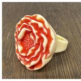 Antique Colluloid Flower Ring