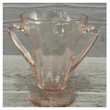 Pink Depression Glass Vase