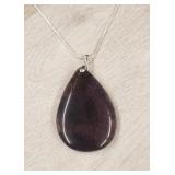 Purple Dragon Veins Agate Necklace