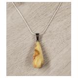 Crazy Lace Teardrop Gemstone Necklace