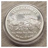 1 oz Silver 'Stagecoach' Round