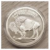 1 oz Silver 'Buffalo / Indian Brave' Round