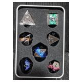 (7) PC Metal Polyhedral Dice