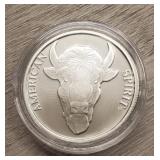 1 oz Silver 'Buffalo  / Miner's Pick' Round