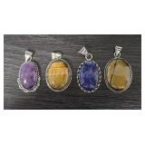 (4) Gemstone Pendants #2