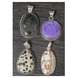 (4) Gemstone Pendants #1