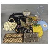 (9) Assorted Purses with Extra Purse Straps/Chains