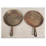(2) Vintage Cast Iron Skillets