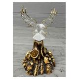 Eagle Figure w/ Gold Accents & Swarovski Crystals