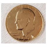 1972 Gold Plated Eisenhower Dollar Coin