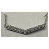 Sterling Silver 1/10 CTTW Diamond Necklace