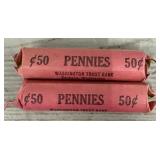 (2) Rolls of Various Year Pennies #1