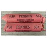 (2) Rolls of Various Year Pennies #2