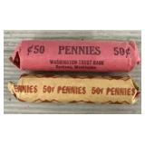 (2) Rolls of Various Year Pennies #4