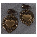 Vintage Gold Tone Clip On Earrings