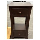 Wooden 2-Drawer End Table