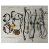 Assortment of Bolo Ties & (1) Belt Buckle
