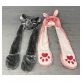 (2) Pandahats Rabbit & Elephant