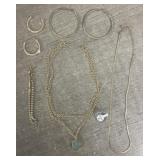 (6) Gold Unmarked Jewelry Collection