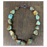 Southwestern Style Turquoise & Amber Necklace