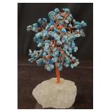Blue Gemstone Tree of Life Quartz Base