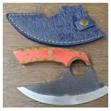 Steel Ulu Knife w/ Sheath
