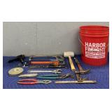 (14) Bucket of Assorted Hand Tools