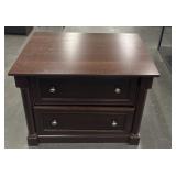 Cherry Wood 2-Drawer Filing Cabinet