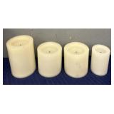 (4) Battery Operated Flickering Wax Candles