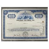 Precision Polymers Inc Stock Certificate