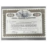 Peel-Elder Limited Stock Certificate