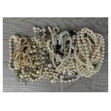 Assortment of Pearl Like Costume Jewelry