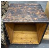 Wooden Storage Table on Wheels