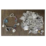 Silver Toned Charm Bracelet w/ Extra Charms #2